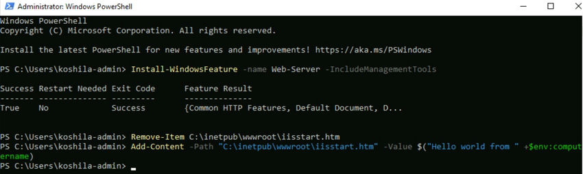 Administrator window powershell